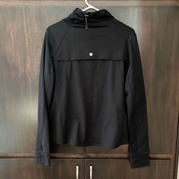 Fabletics Black Lace Detail Cowl Jolie Sweatshirt XL - Picture 6 of 8